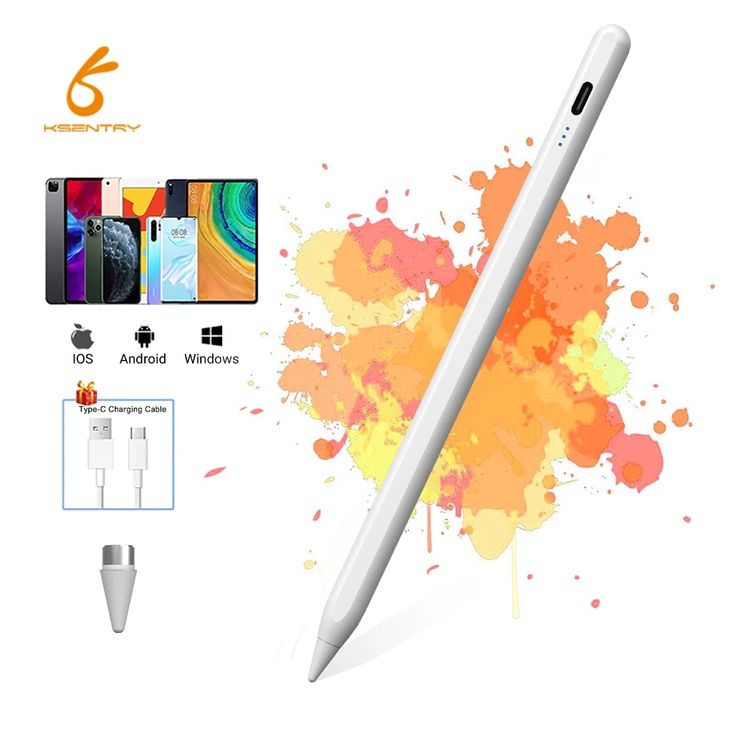 Chargeable Universal Stylus Nib Pen | Ideal for Writing, Drawing, Trading & Education Stylus